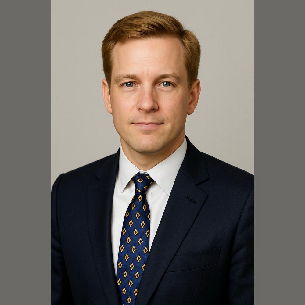 Robert Talbott Studio Navy Blue Gold Silk Tie